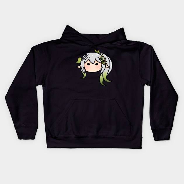 Genshin Impact Nahida chibi head | Morcaworks Kids Hoodie by Oricca